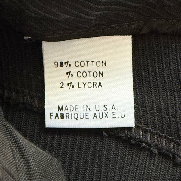 Theory Black Corduroy Dress Pants in Black Straight Leg Mid-Rise, Size 4 - Picture 8 of 9